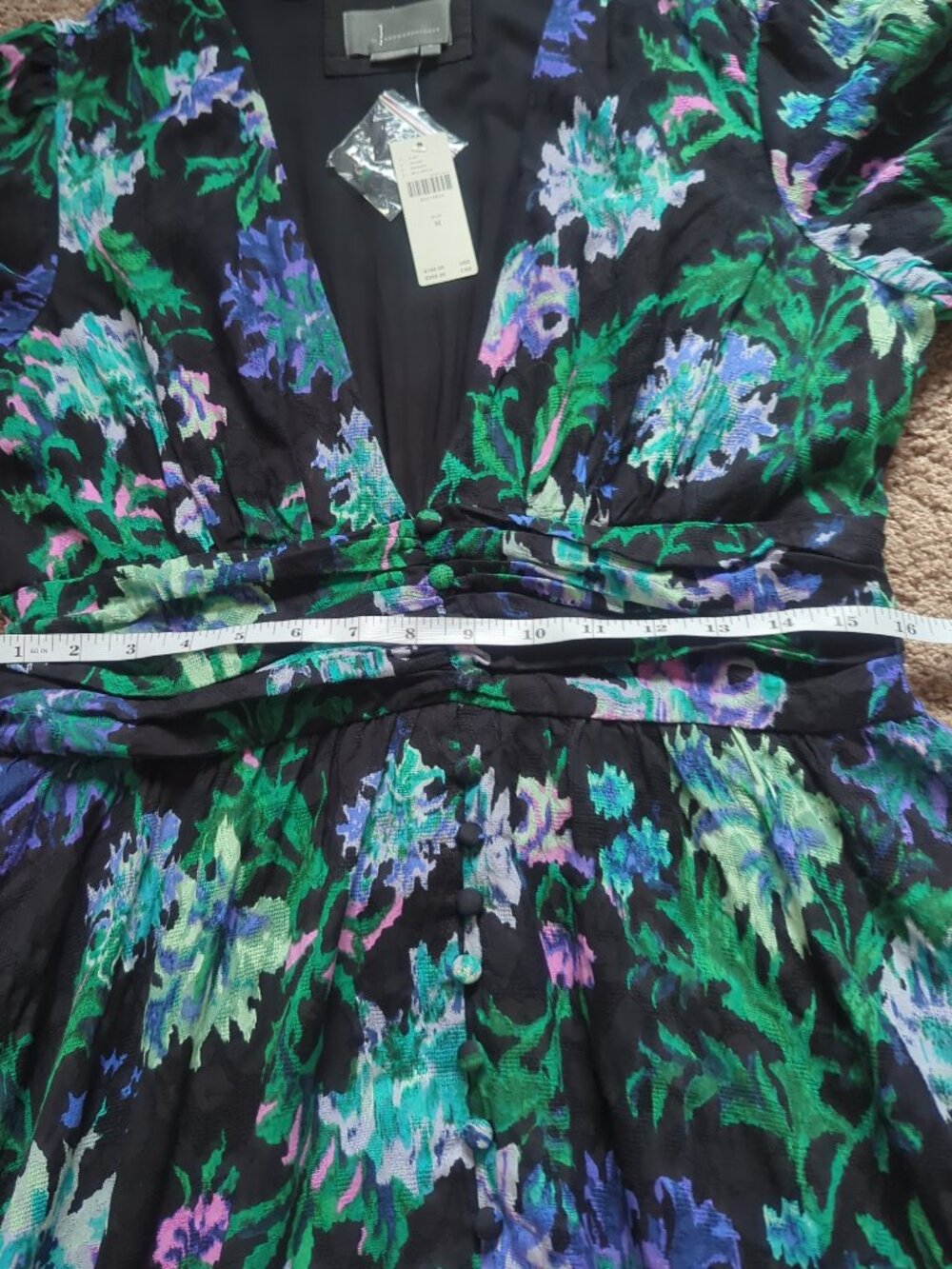 NWT Anthropologie Katerina Maxi Button Front Floral Dress Medium - Picture 15 of 16